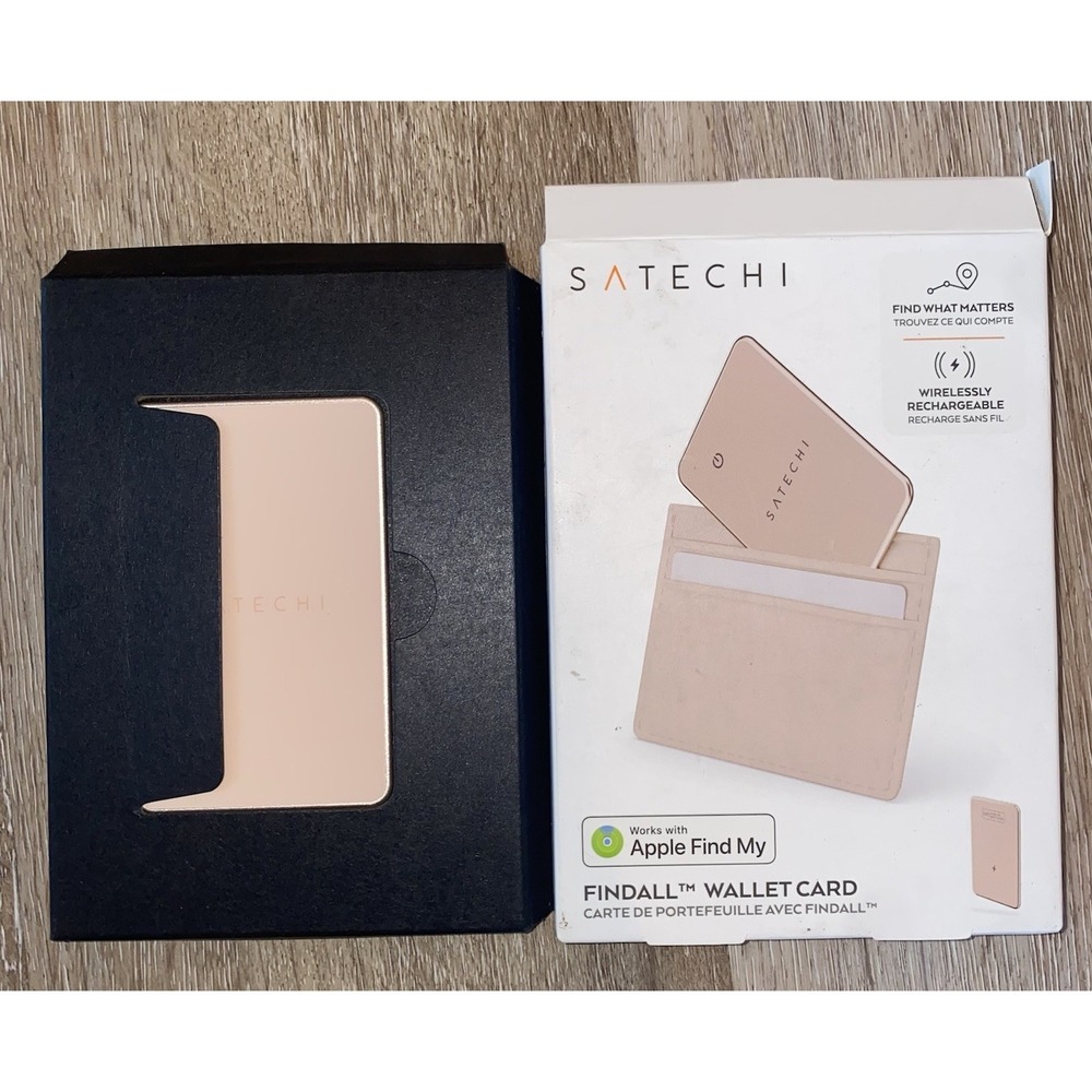 Satechi FindAll Wallet Card Find My Wallet Tracker Card Desert Rose Open Box